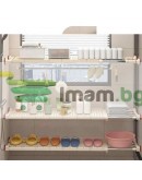 Разтегателен телескопичен разделител за рафтове на гардероб, регулируем 70-120 см, с вендуза